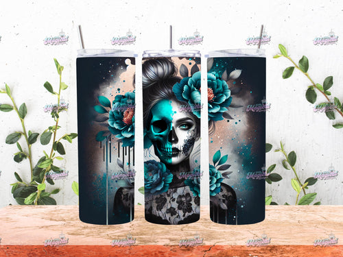 Blue skull - 20oz Tumbler