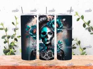 Blue skull - 20oz Tumbler
