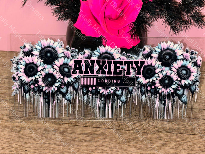 Anxiety Loading - Pink 16oz Glass Tumbler