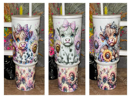 Sunflower Cow 40oz Tumbler