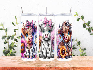 Highland Cow x 3- 20oz Tumbler