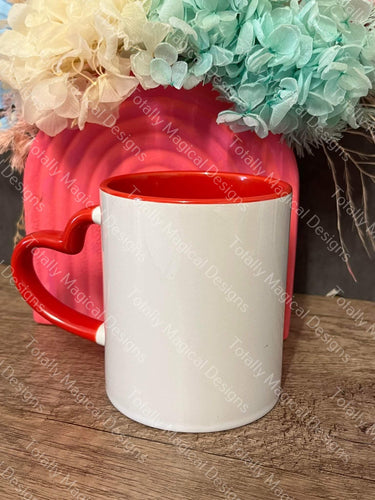 Heart Handle 11oz Coffee Cup