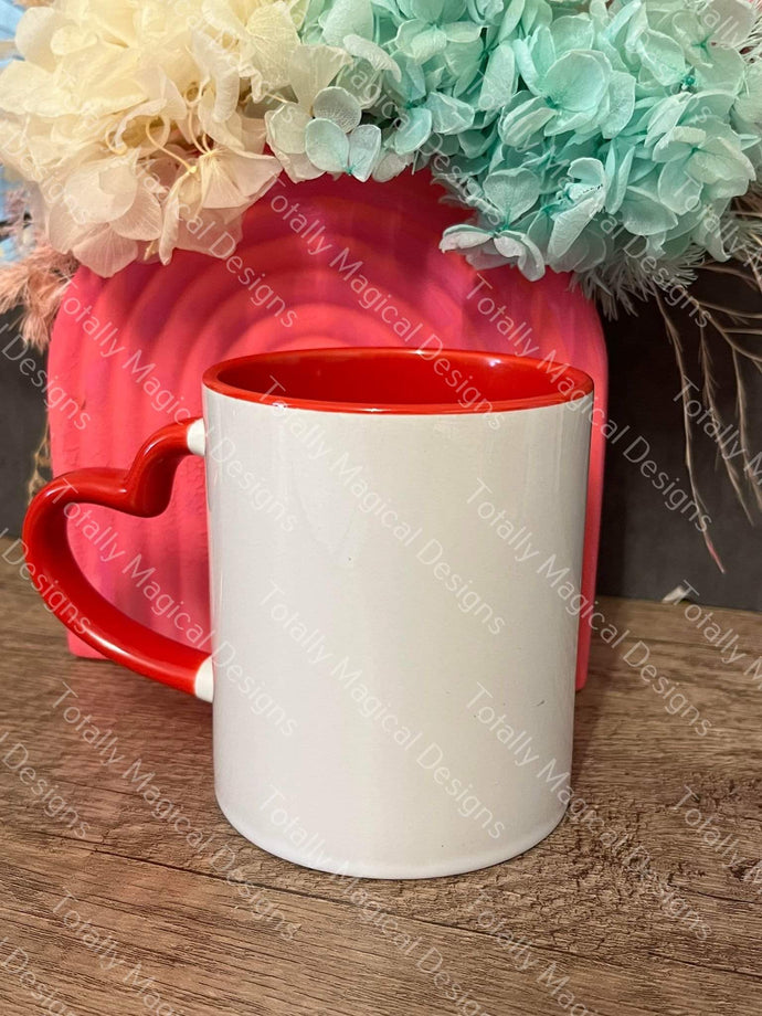 Heart Handle 11oz Coffee Cup