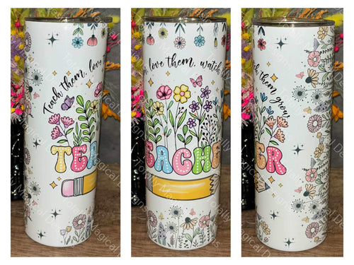 Teacher Flower - 20oz Tumbler