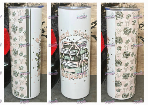 Read, Bloom,Repeat 20oz Tumbler