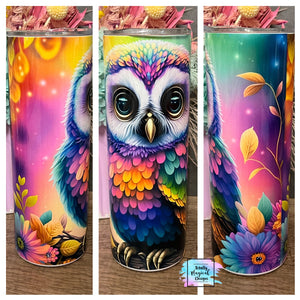 Colourful owl 20oz Tumbler