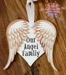 Angel wings ornament