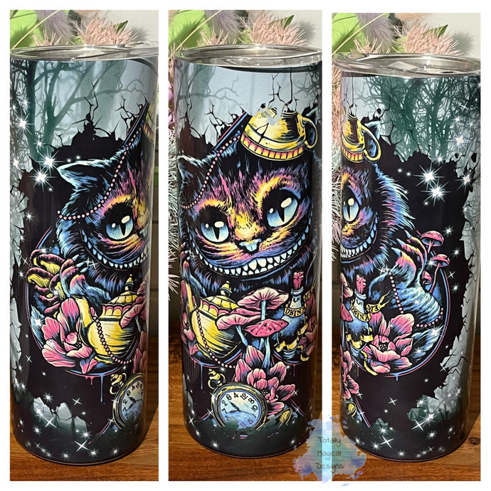 Dark Crazy cat 20oz tumbler