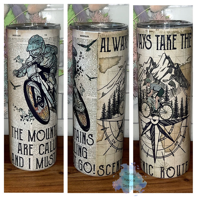 Mountain Bike 20oz Tumbler