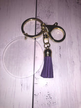 Load image into Gallery viewer, Personalised 5cm Acrylic Keyring with colour tassel