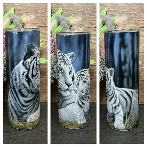 White Tiger 20oz Tumbler