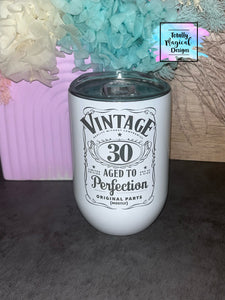 30 - Vintage 12oz Tall skinny tumbler