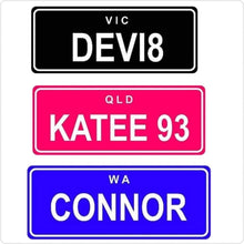 Load image into Gallery viewer, Kids Personalised Number Plates