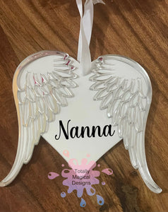 Angel wings ornament