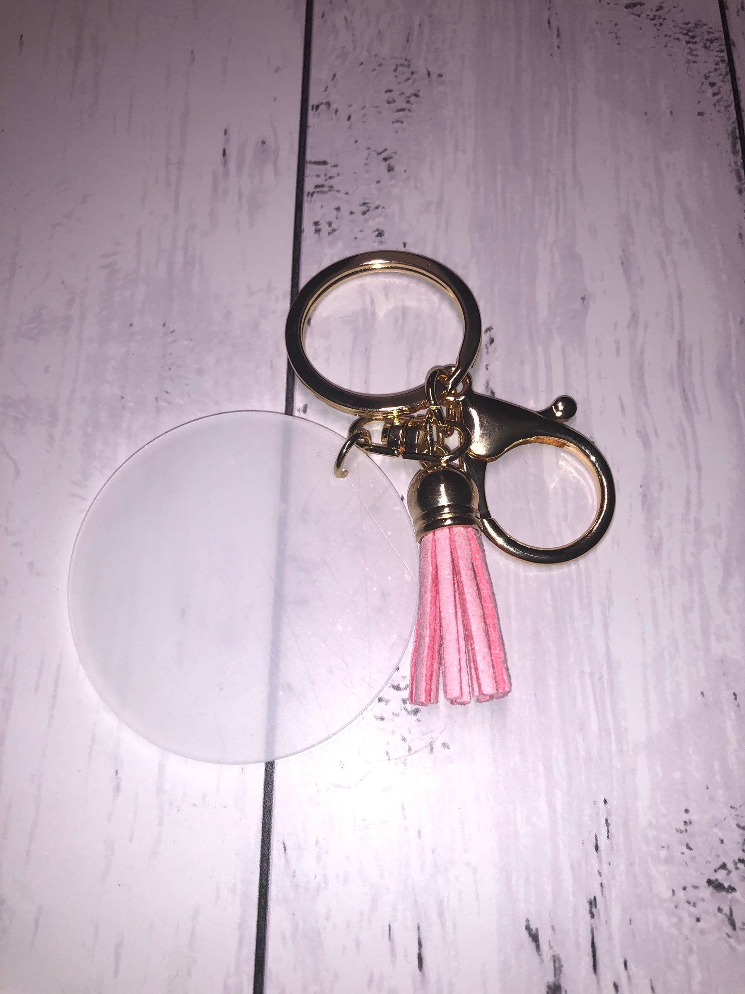 Personalised Acrylic Keyring with Tassel